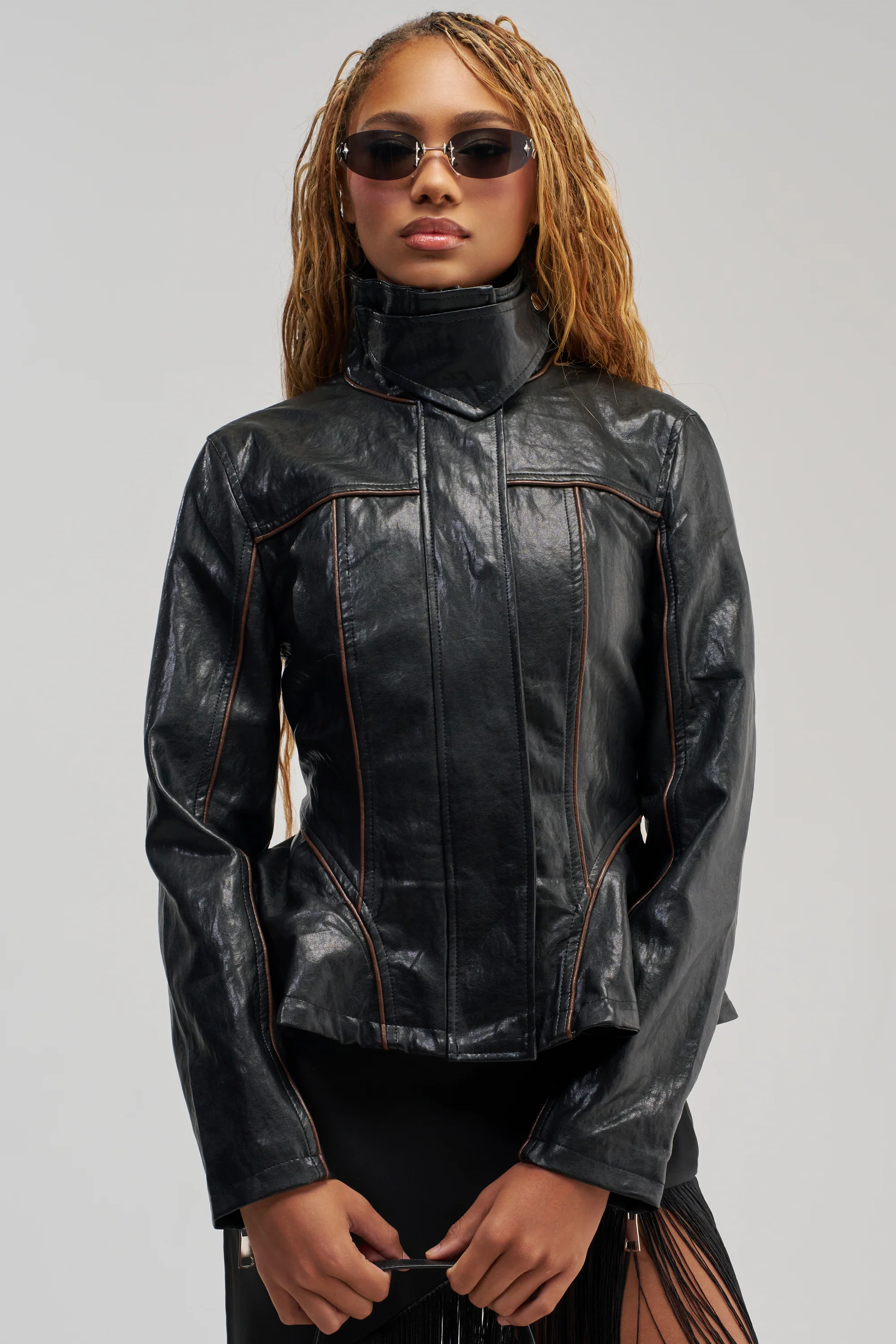 SMALL CIRCLE PEPLUM MOTO - Akira Wear