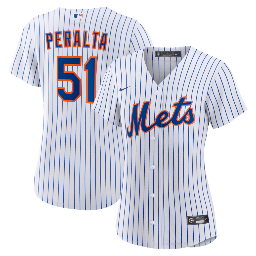 Women's New York Mets Freddy Peralta Nike White Home Replica Jersey - Jersey
