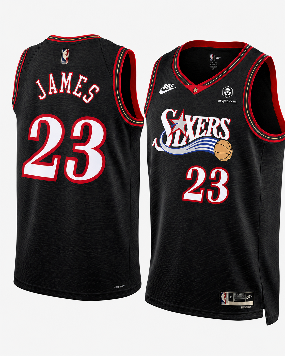 Youth  Philadelphia 76ers Lebron James Nike Black Swingman Jersey - Classic Edition - Jersey