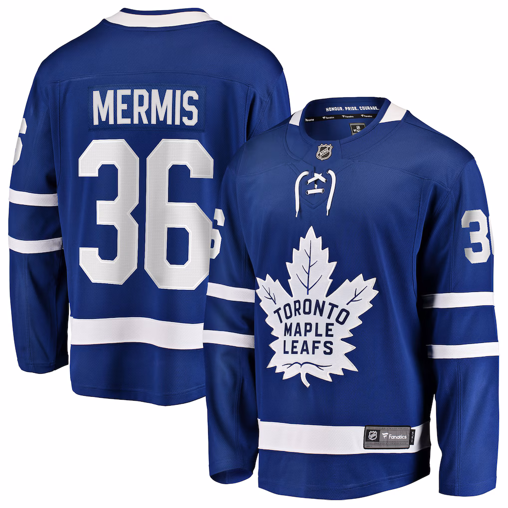 Men's Toronto Maple Leafs Dakota Mermis Fanatics Blue Home Breakaway Jersey - Jersey
