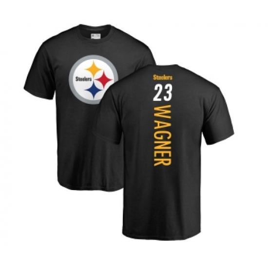 Football Pittsburgh Steelers #23 Mike Wagner Black Backer T-Shirt - Jersey