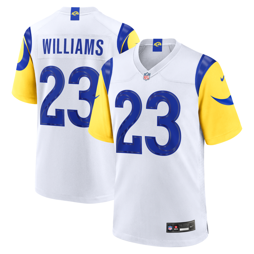 Men's Los Angeles Rams Kyren Williams Nike White White Game Player Jersey - Jersey