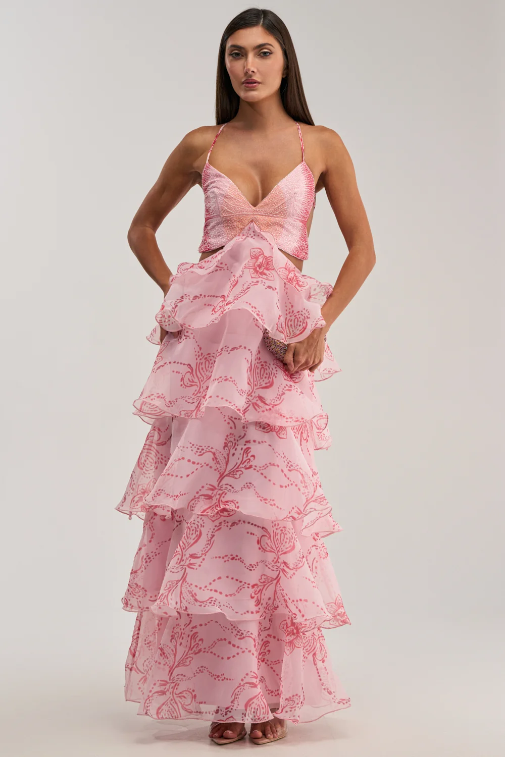 DON'T WAIT UP FLORAL CHIFFON MAXI DRESS - Akira Wear