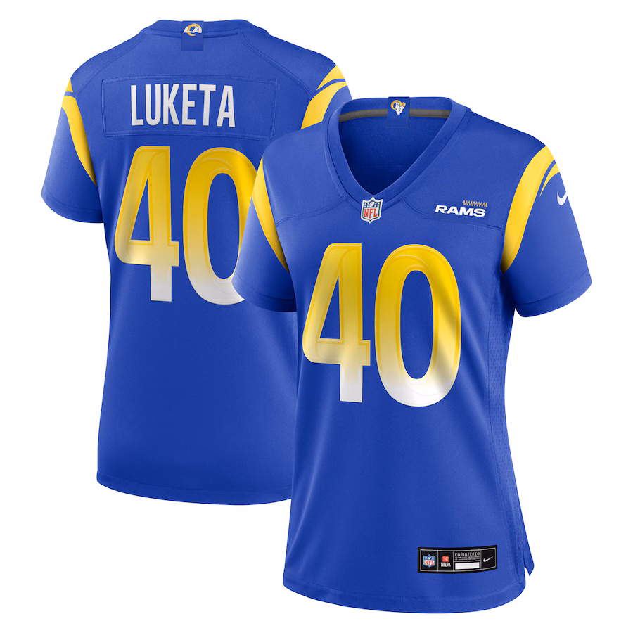 Women's Los Angeles Rams Jesse Luketa Nike Royal Team Game Jersey - Jersey