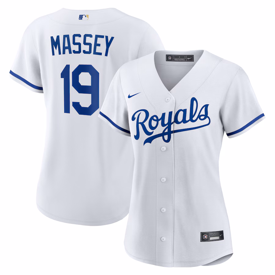 Women's Kansas City Royals Michael Massey Nike White Home Replica Jersey - Jersey