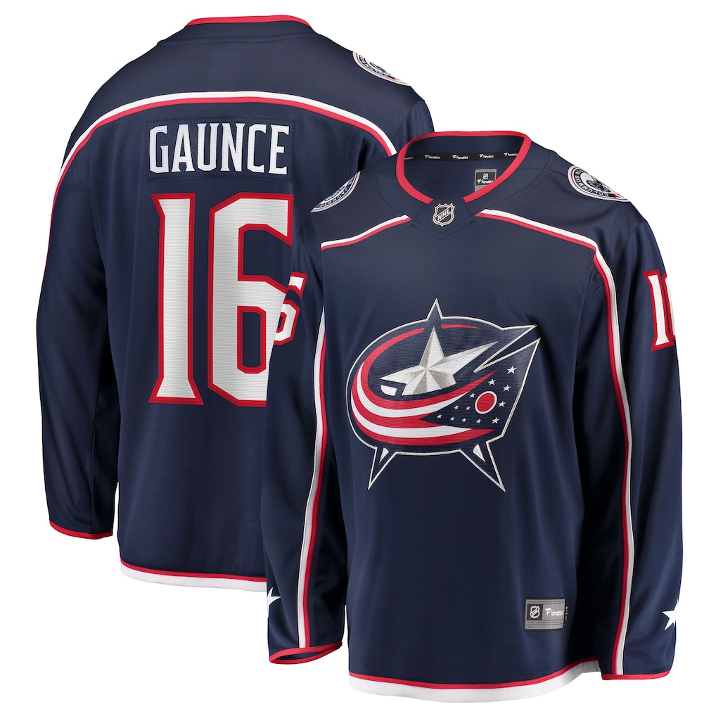 Men's Columbus Blue Jackets Brendan Gaunce Fanatics Navy Home Breakaway Jersey - Jersey