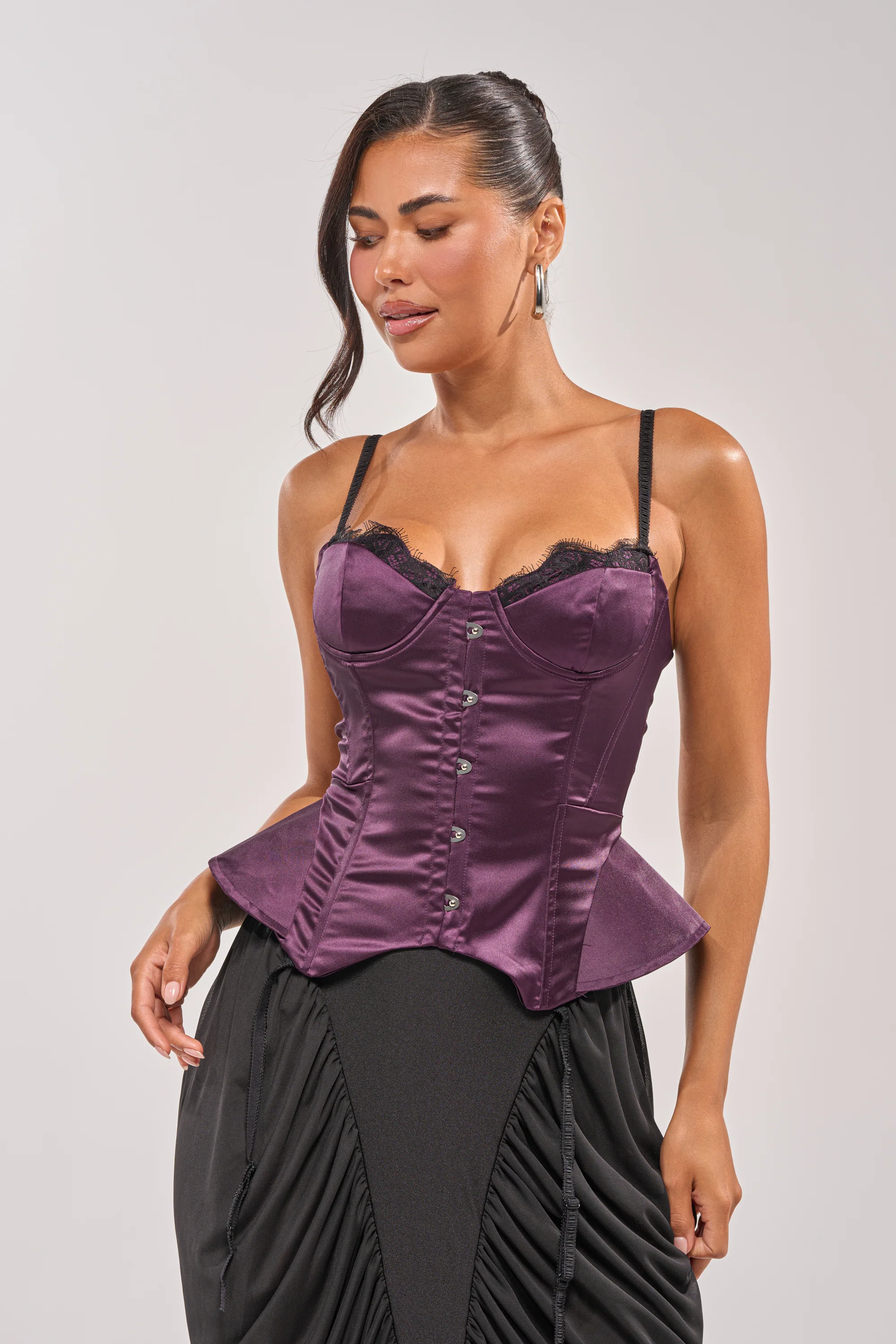 FLY ME OUT SATIN CORSET - Akira Wear