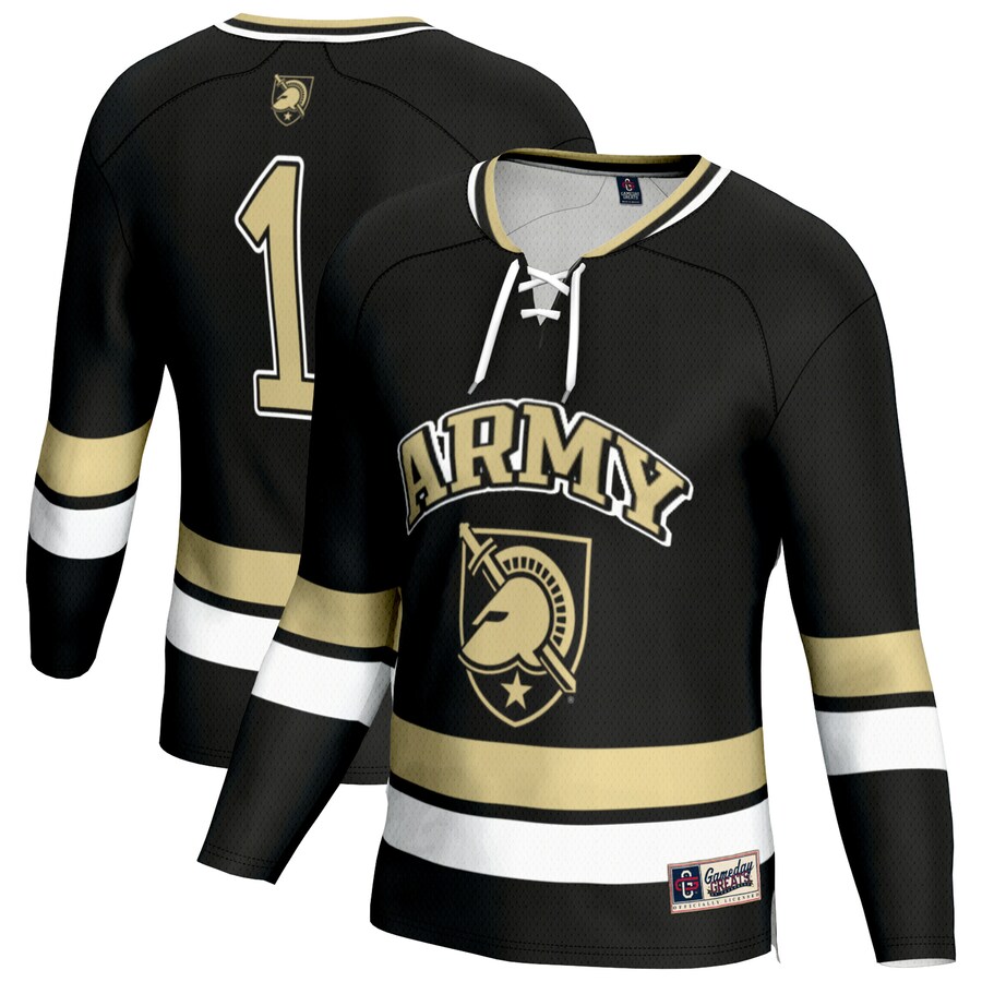 Youth GameDay Greats Black Army Black Knights Lightweight Fashion Men's Hockey Jersey - Jersey