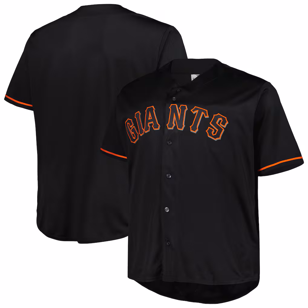Men's San Francisco Giants Black Big & Tall Pop Fashion Jersey - Jersey
