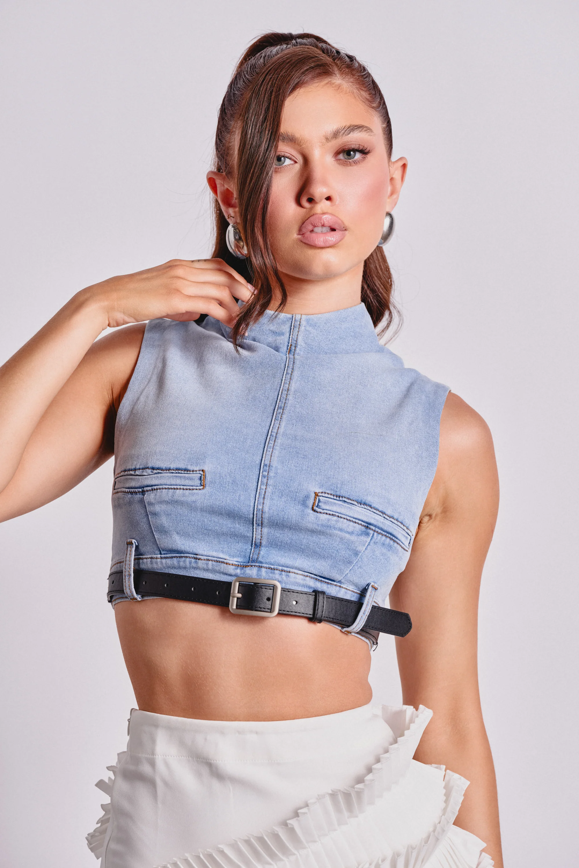 JENNY DENIM BLOUSE - Akira Wear