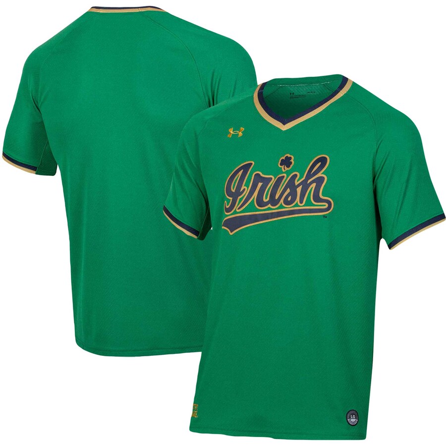 Men's Under Armour Green Notre Dame Fighting Irish Replica Baseball Jersey - Jersey
