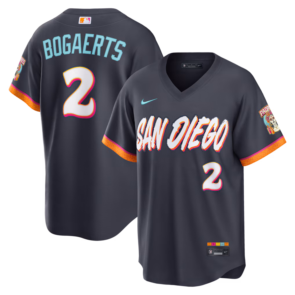Men's San Diego Padres Xander Bogaerts Nike Obsidian 2026 City Connect Stadium Jersey - Jersey