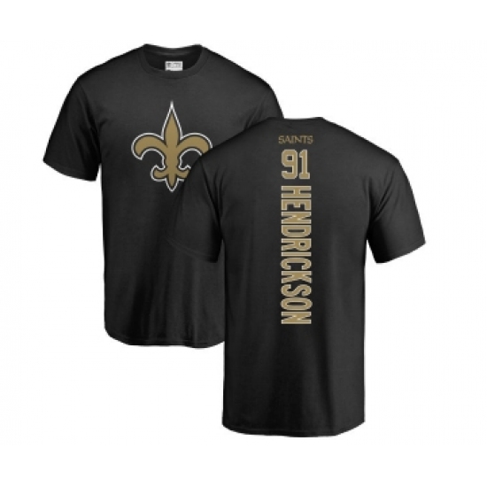 Football New Orleans Saints #91 Trey Hendrickson Black Backer T-Shirt - Jersey