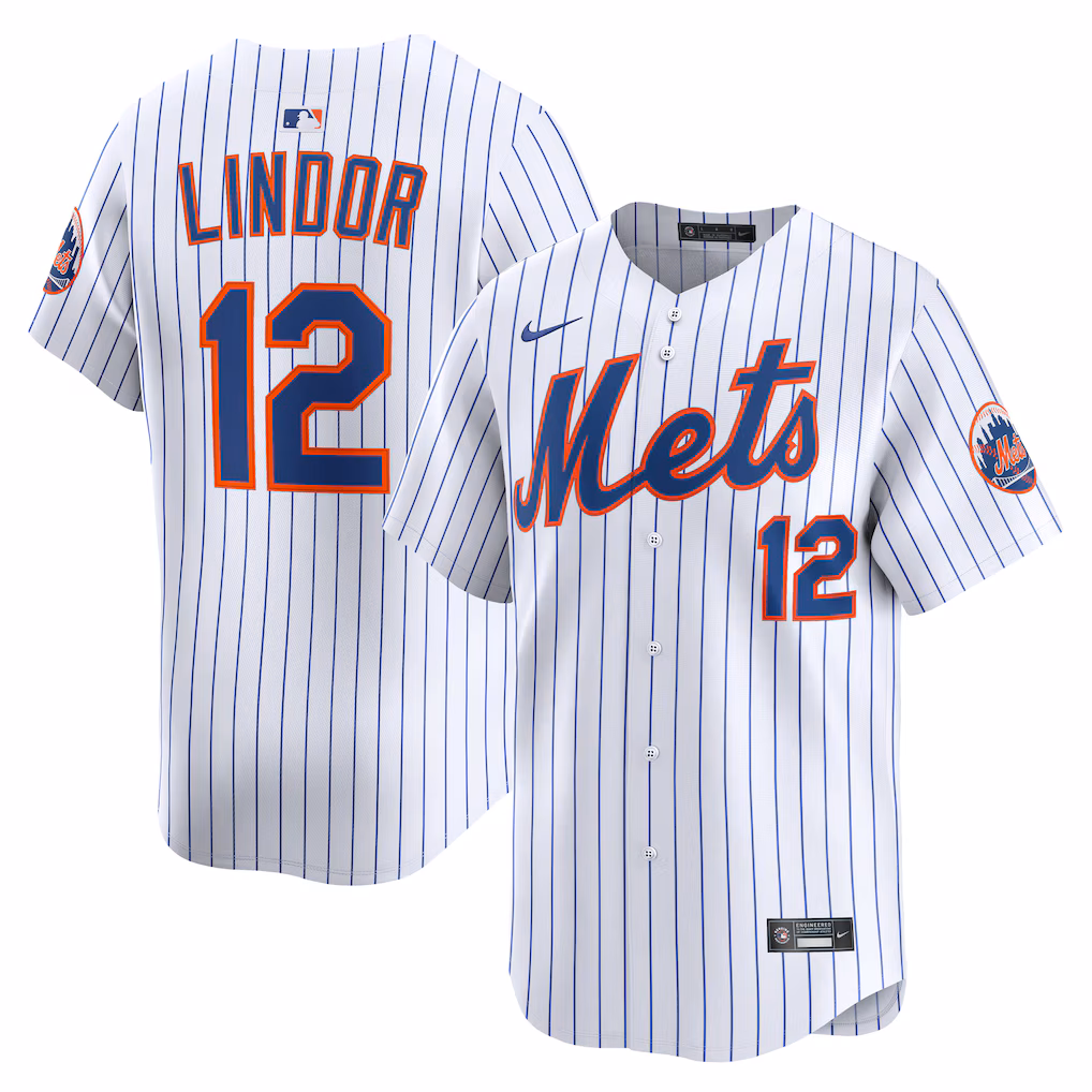 Men's New York Mets Francisco Lindor Nike White Home Limited Jersey - Jersey