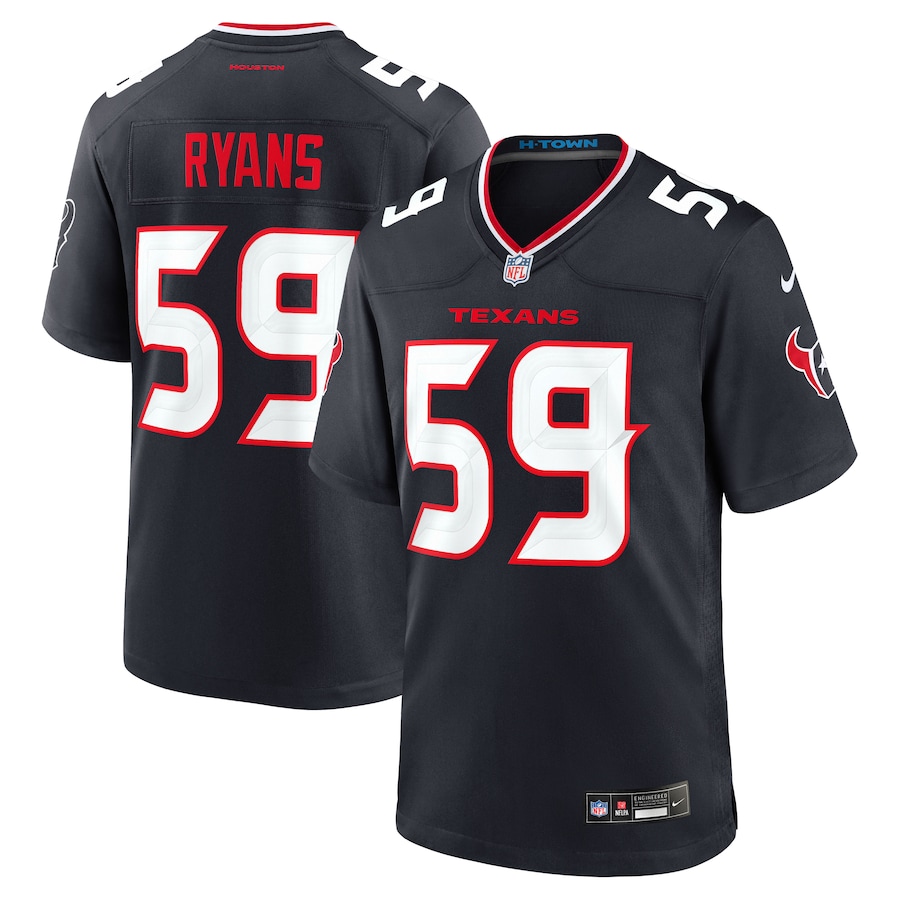 Men's Houston Texans DeMeco Ryans Nike Navy Team Retired Game Jersey - Jersey
