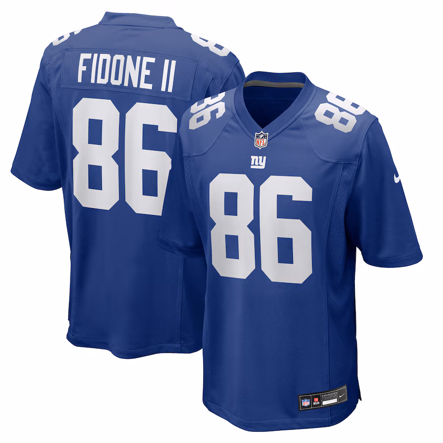 Men's New York Giants Thomas Fidone II Nike Royal Team Game Jersey - Jersey