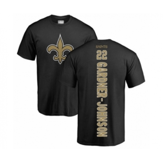 Football New Orleans Saints #22 Chauncey Gardner-Johnson Black Backer T-Shirt - Jersey