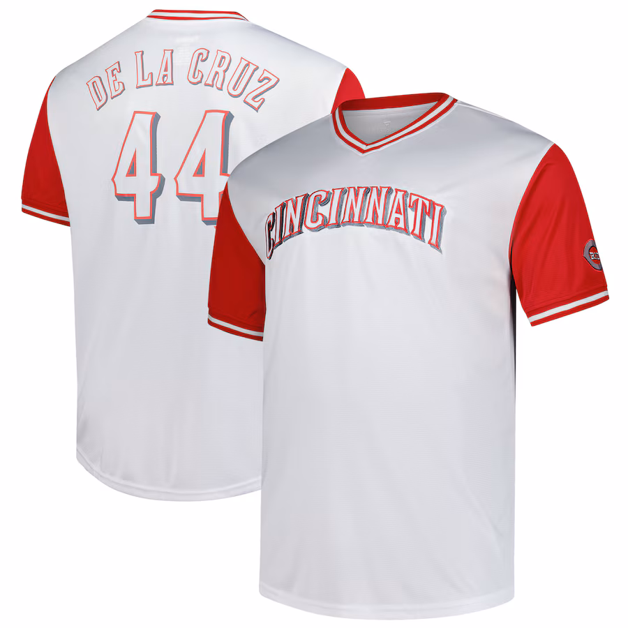 Men's Cincinnati Reds Elly De La Cruz Profile White Big & Tall Birdeye T-Shirt - Jersey