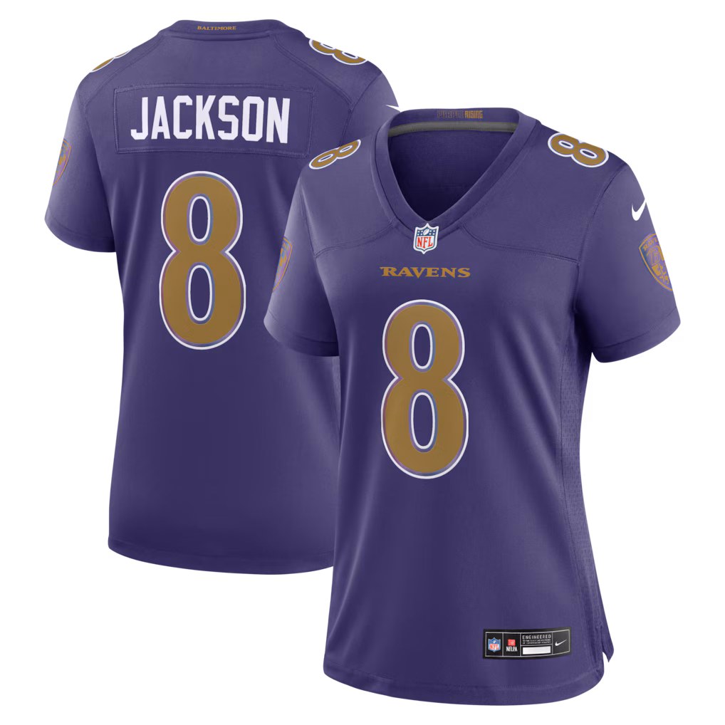 Women's Baltimore Ravens Lamar Jackson Nike Purple Alternate Game Jersey - Jersey