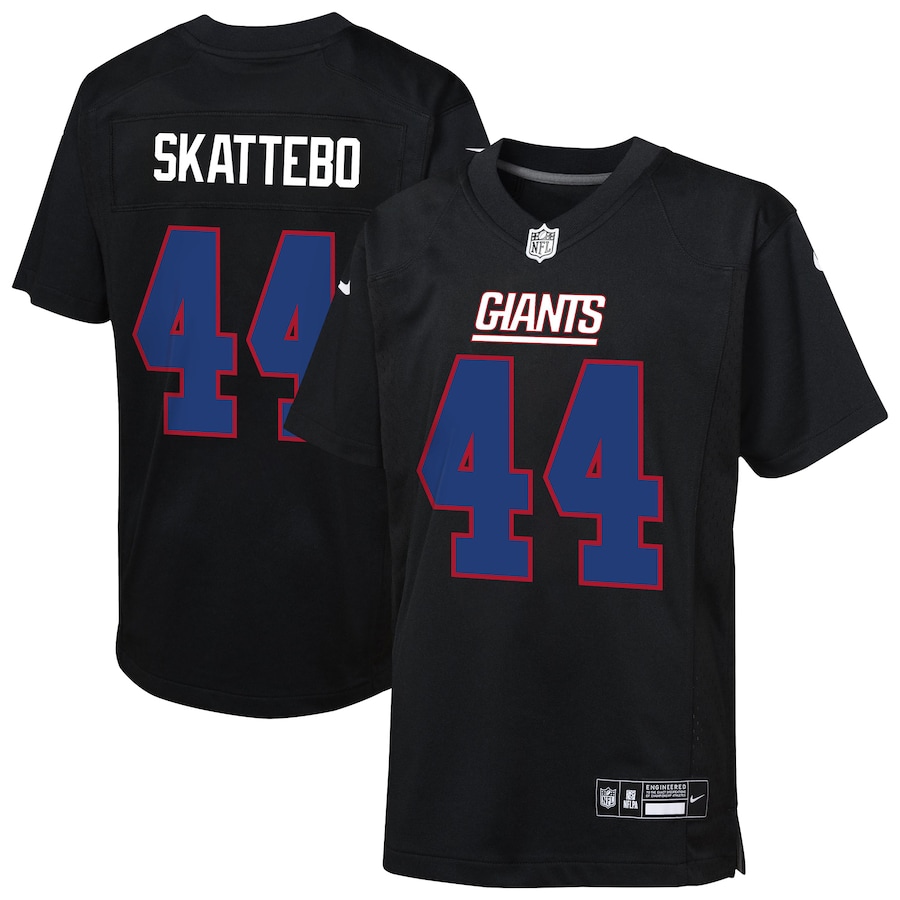 Youth New York Giants Cam Skattebo Nike Carbon Black Fashion Game Jersey - Jersey
