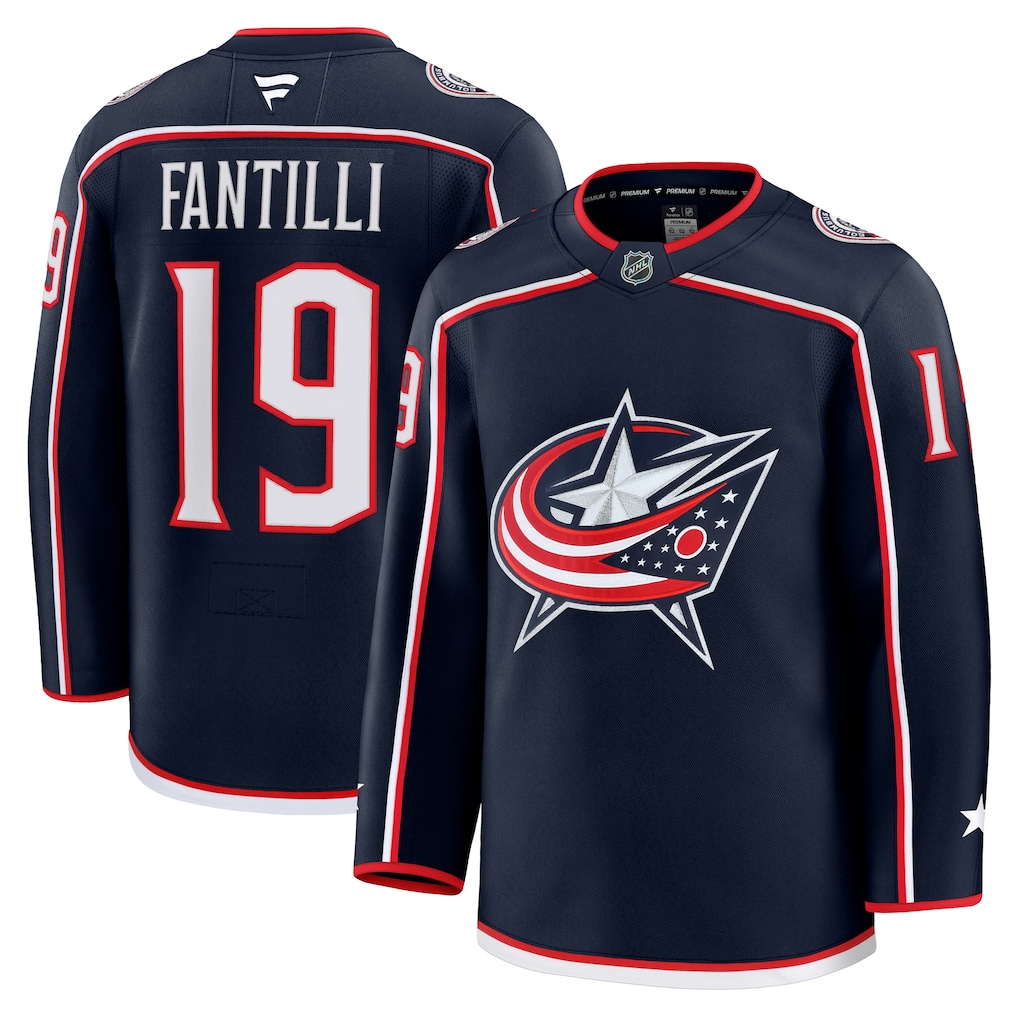 Men's Columbus Blue Jackets Adam Fantilli Fanatics Navy Home Premium Jersey - Jersey
