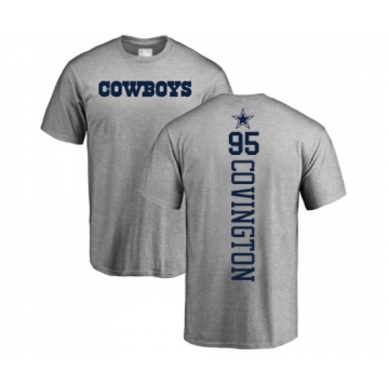 Football Dallas Cowboys #95 Christian Covington Ash Backer T-Shirt - Jersey