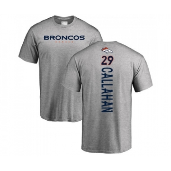 Football Denver Broncos #29 Bryce Callahan Ash Backer T-Shirt - Jersey