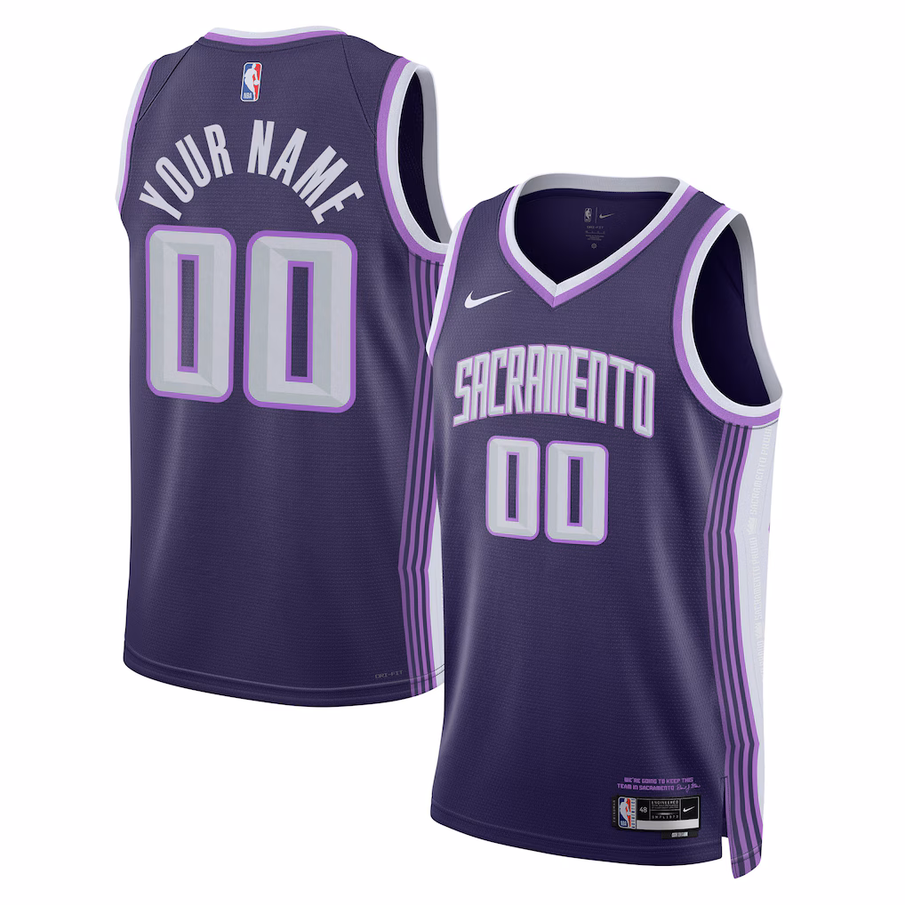Unisex Sacramento Kings Nike Purple 2025/26 City Edition Swingman Custom Jersey - Jersey