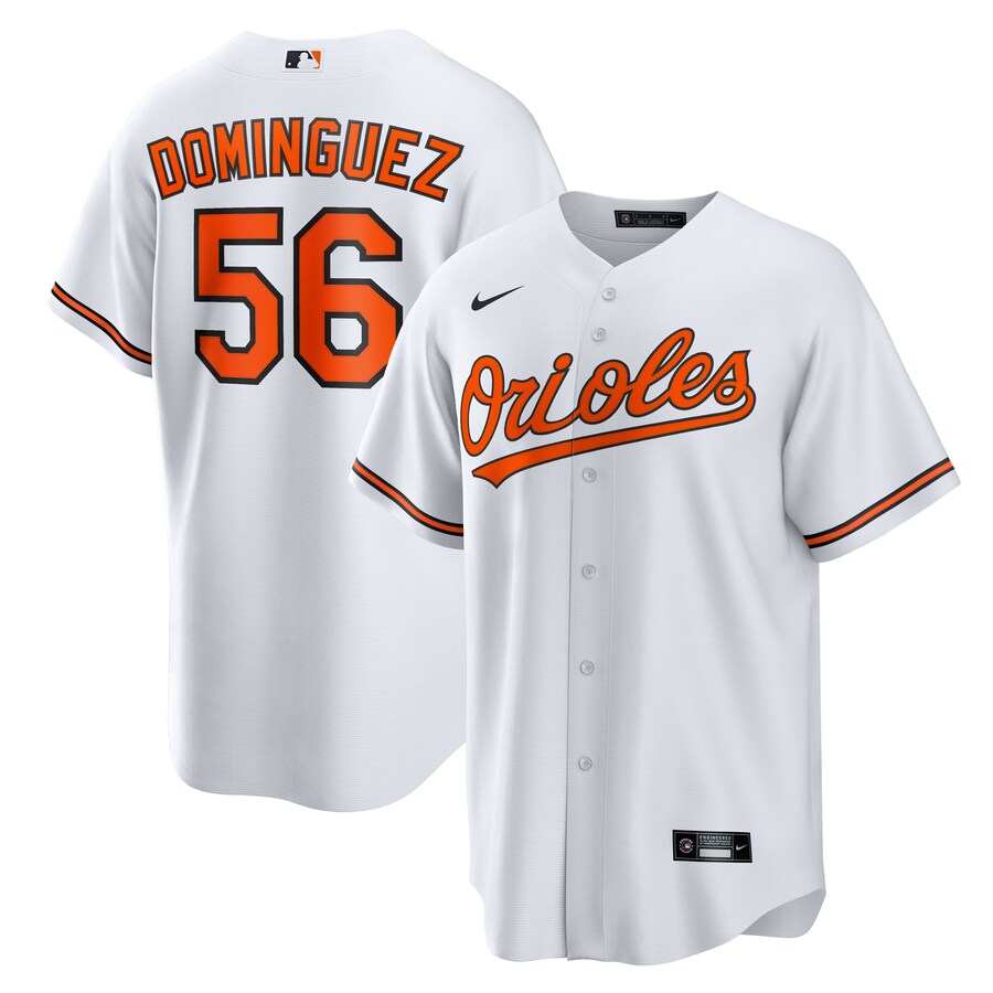 Men's Baltimore Orioles Seranthony Dominguez Nike White Home Replica Jersey - Jersey