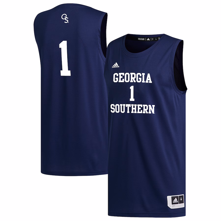 Men's adidas #1 Navy Georgia Southern Eagles Replica Basketball Jersey - Jersey