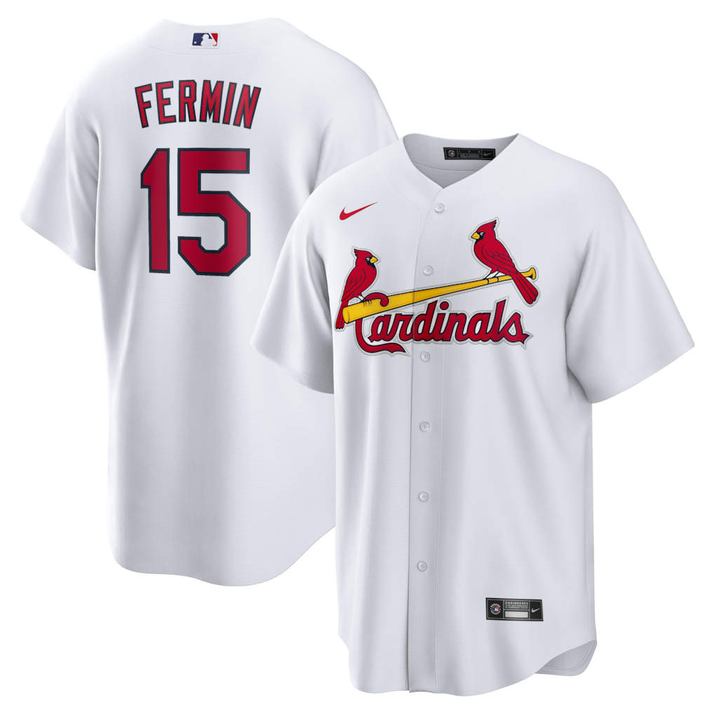 Men's St. Louis Cardinals José Fermín Nike White Home Replica Jersey - Jersey