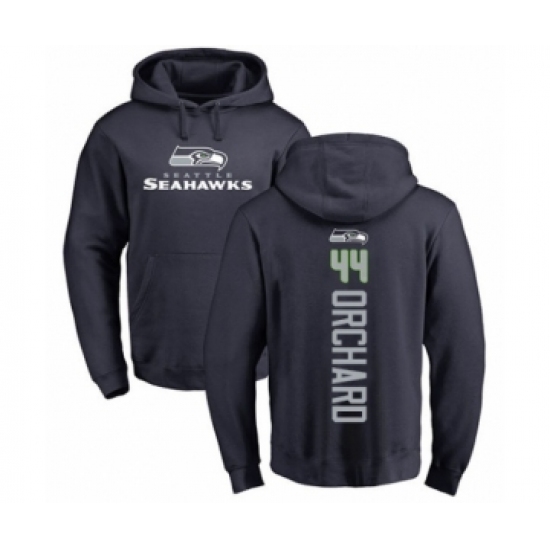 Football Seattle Seahawks #44 Nate Orchard Navy Blue Backer Pullover Hoodie - Jersey