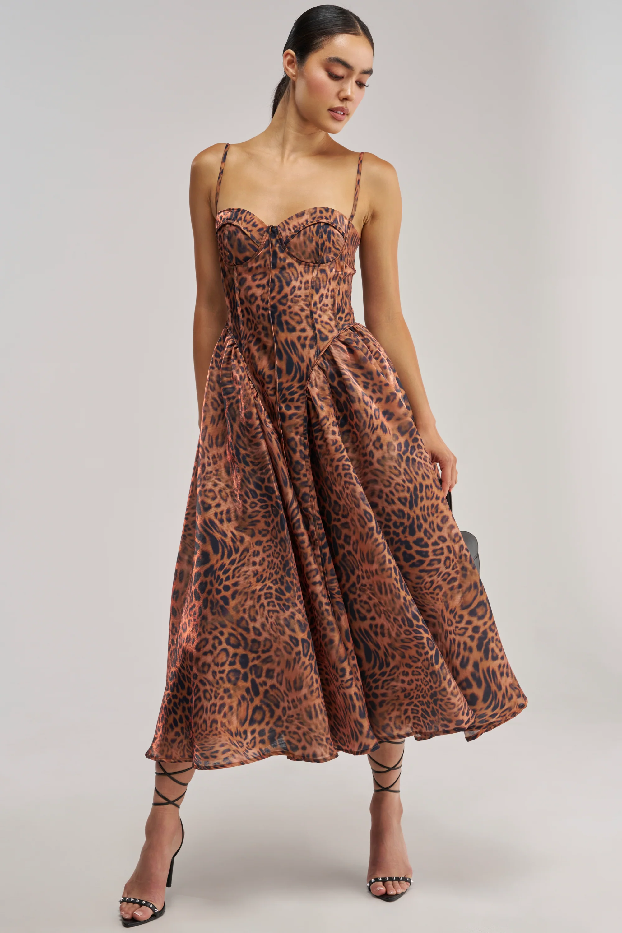 CHEETAH SISTERS MIDI DRESS - Akira Wear