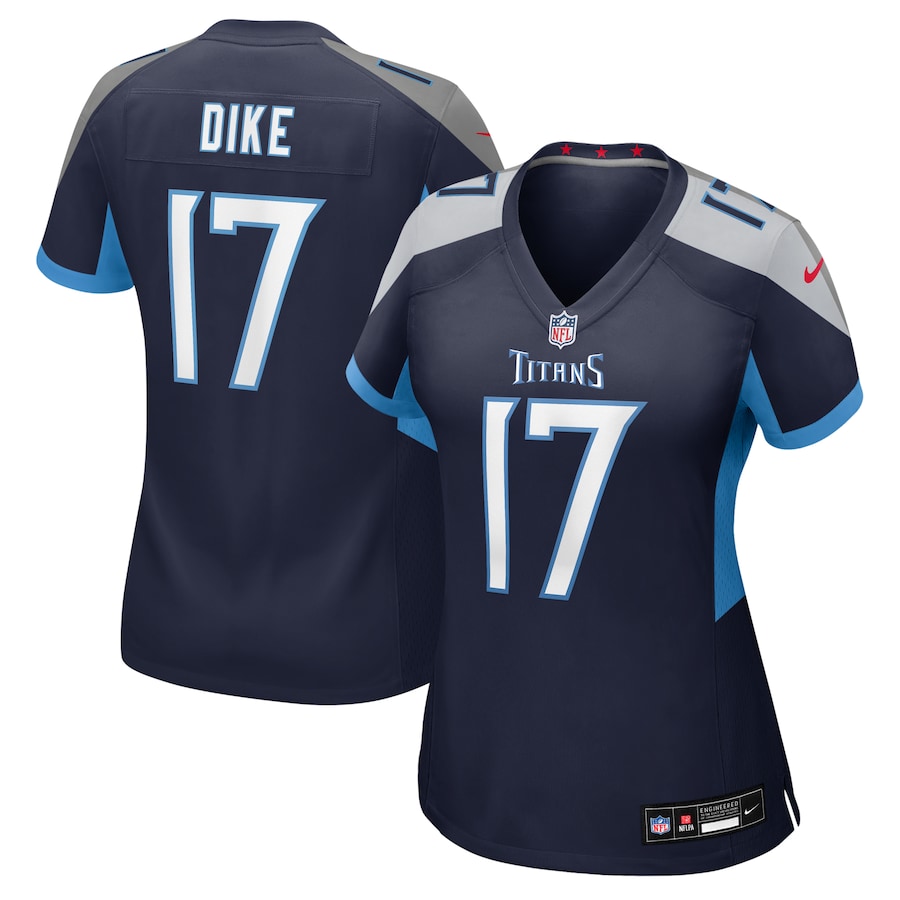 Women's Tennessee Titans Chimere Dike Nike Navy Team Game Jersey - Jersey