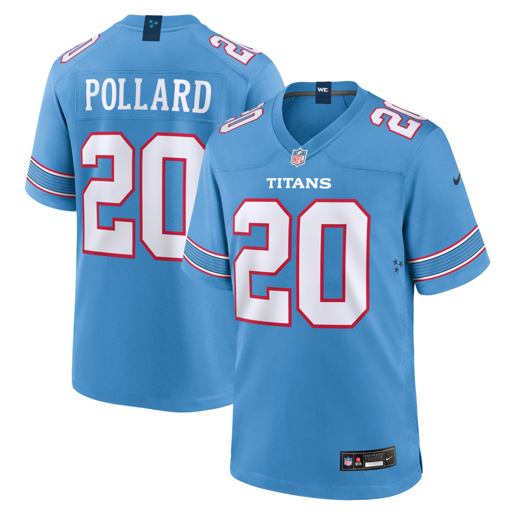 Men's Tennessee Titans Tony Pollard Nike Light Blue Game Jersey - Jersey