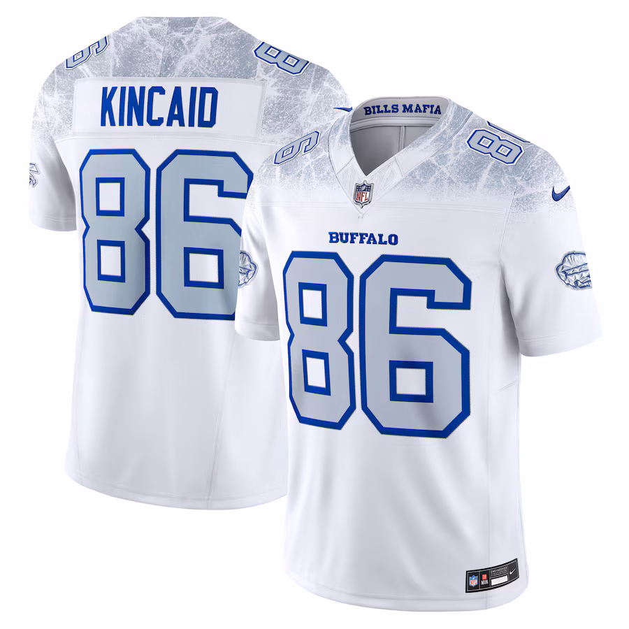 Men's Buffalo Bills Dalton Kincaid Nike White 2025 Rivalries Collection Limited Jersey - Jersey