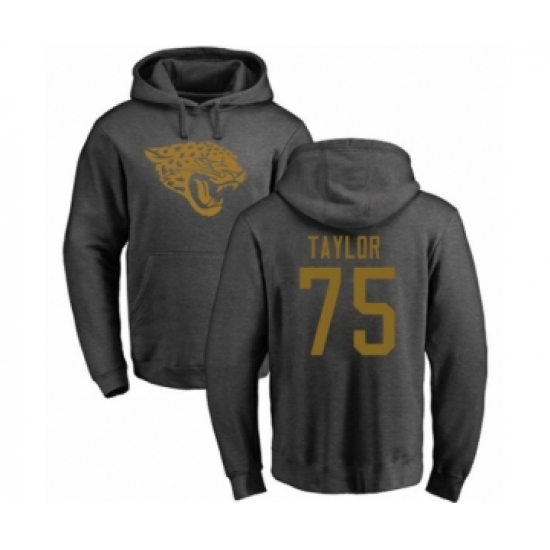 Football Jacksonville Jaguars #75 Jawaan Taylor Ash One Color Pullover Hoodie - Jersey