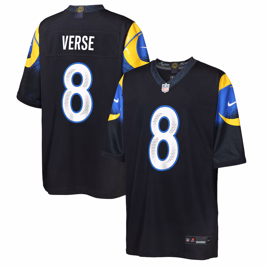 Youth Los Angeles Rams Jared Verse Nike Midnight Blue 2025 Rivalries Collection Game Jersey - Jersey