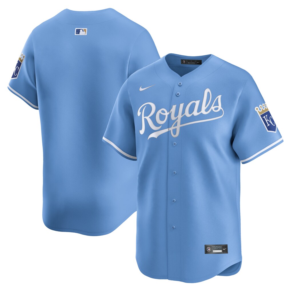 Men's Kansas City Royals Nike Light Blue Alternate Limited Jersey - Jersey