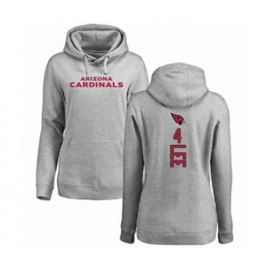 Football Women's Arizona Cardinals #4 Andy Lee Ash Backer Pullover Hoodie - Jersey