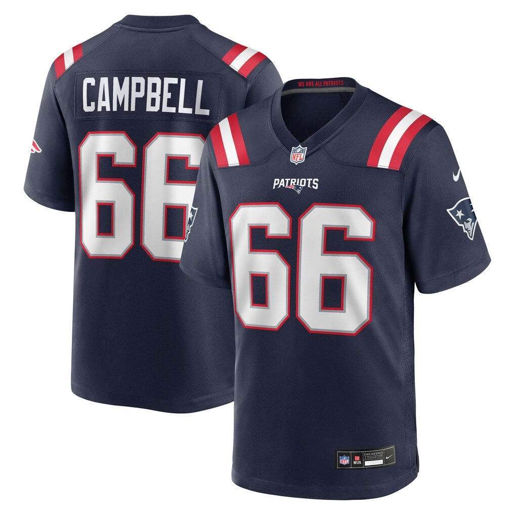 Men's New England Patriots Will Campbell Nike Navy Team Game Jersey - Jersey