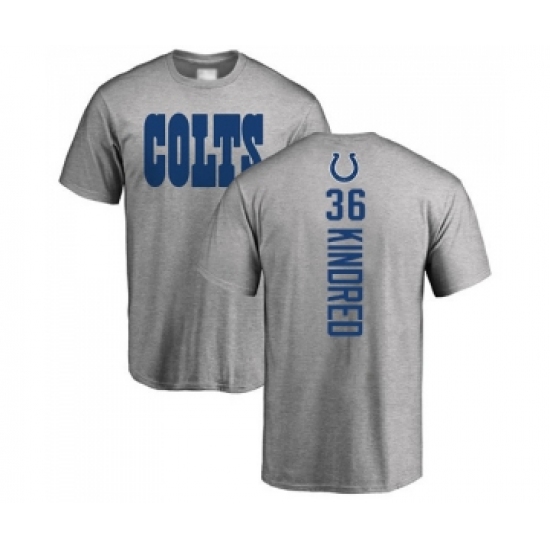 Football Indianapolis Colts #36 Derrick Kindred Ash Backer T-Shirt - Jersey