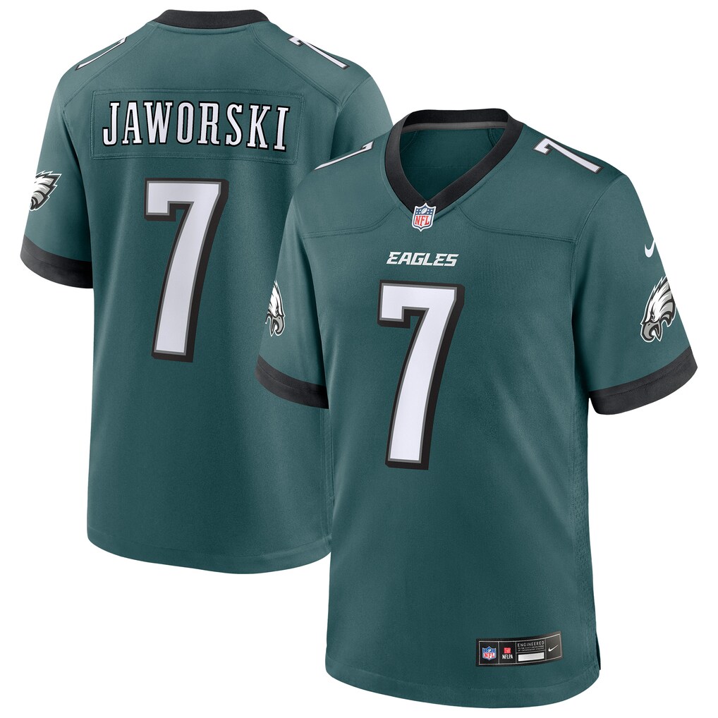 Men's Philadelphia Eagles Ron Jaworski Nike Midnight Green Team Retired Player Game Jersey - Jersey