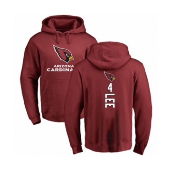 Football Arizona Cardinals #4 Andy Lee Maroon Backer Pullover Hoodie - Jersey