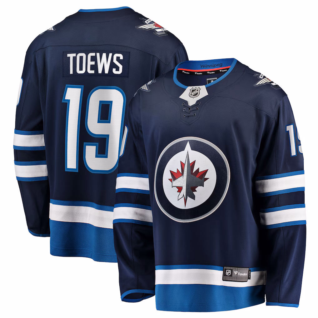 Men's Winnipeg Jets Jonathan Toews Fanatics Navy Home Breakaway Jersey - Jersey