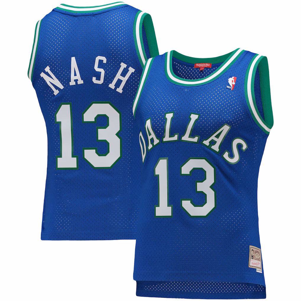 Women's Dallas Mavericks Steve Nash Mitchell & Ness Blue 1998/99 Hardwood Classics Swingman Jersey - Jersey