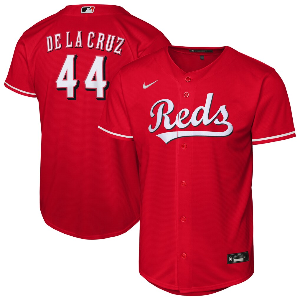 Youth Cincinnati Reds Elly De La Cruz Nike Red Alternate Replica Jersey - Jersey