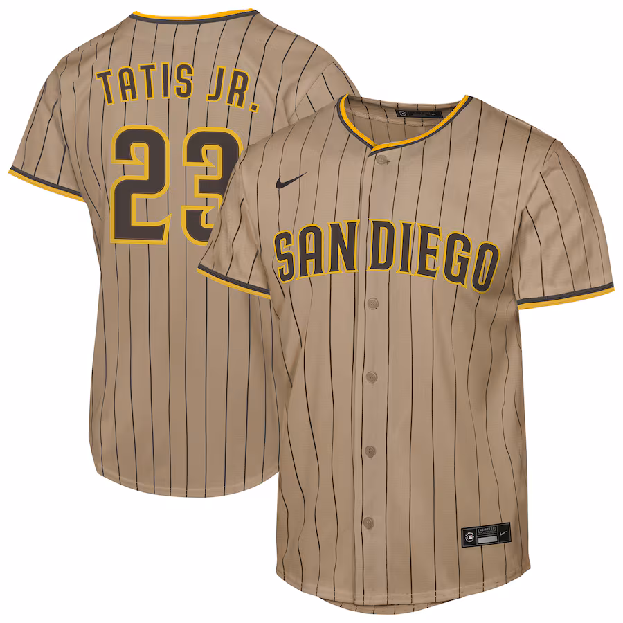 Youth San Diego Padres Fernando Tatis Jr. Nike Sand Alternate Replica Jersey - Jersey