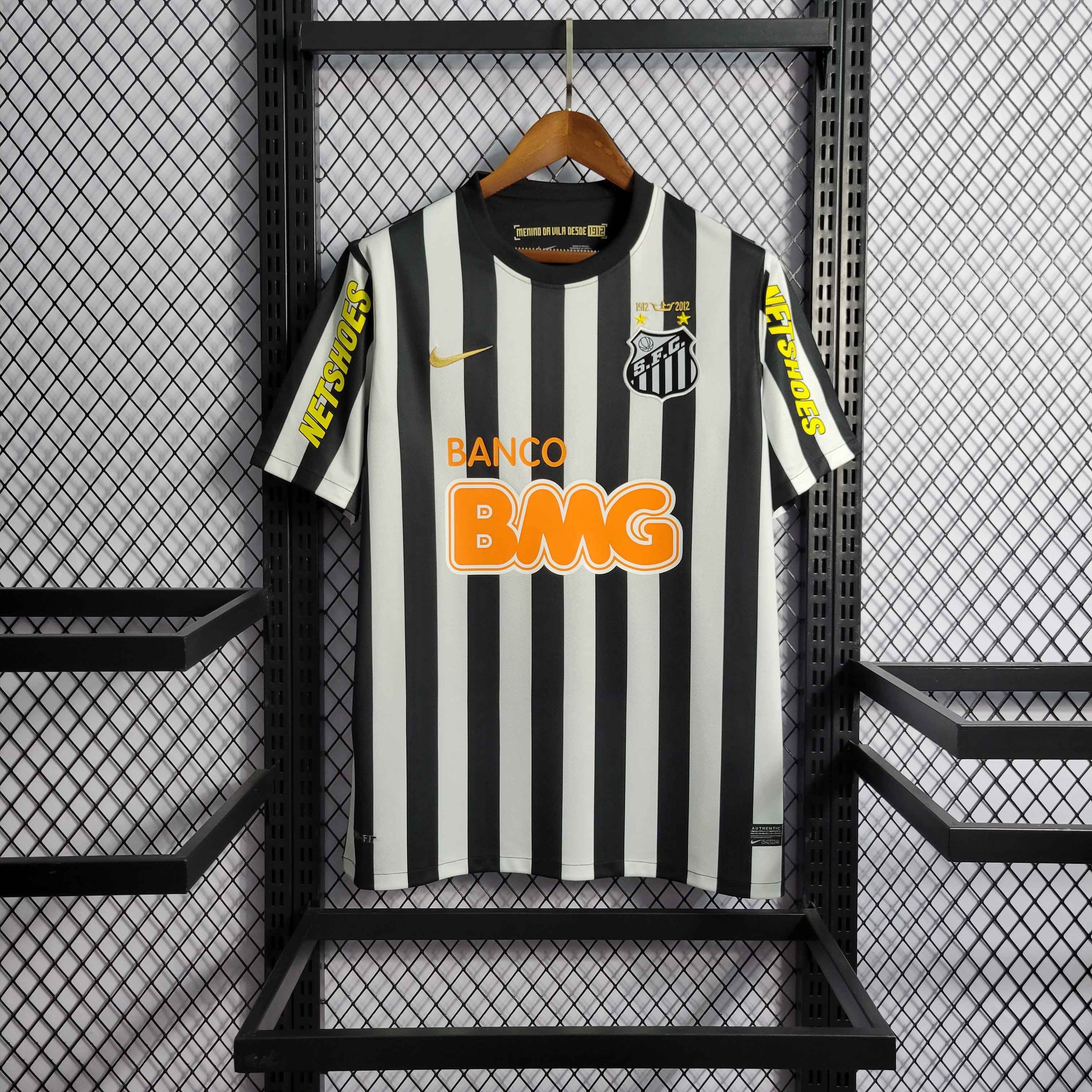 Santos FC Retro Soccer Jersey Away Custom Shirt 2012 - Jersey