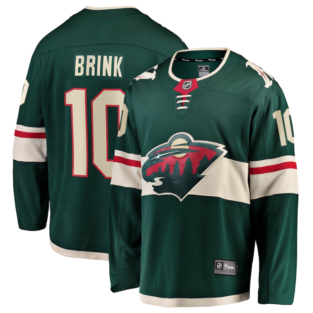 Men's Minnesota Wild Bobby Brink Fanatics Green Home Breakaway Jersey - Jersey